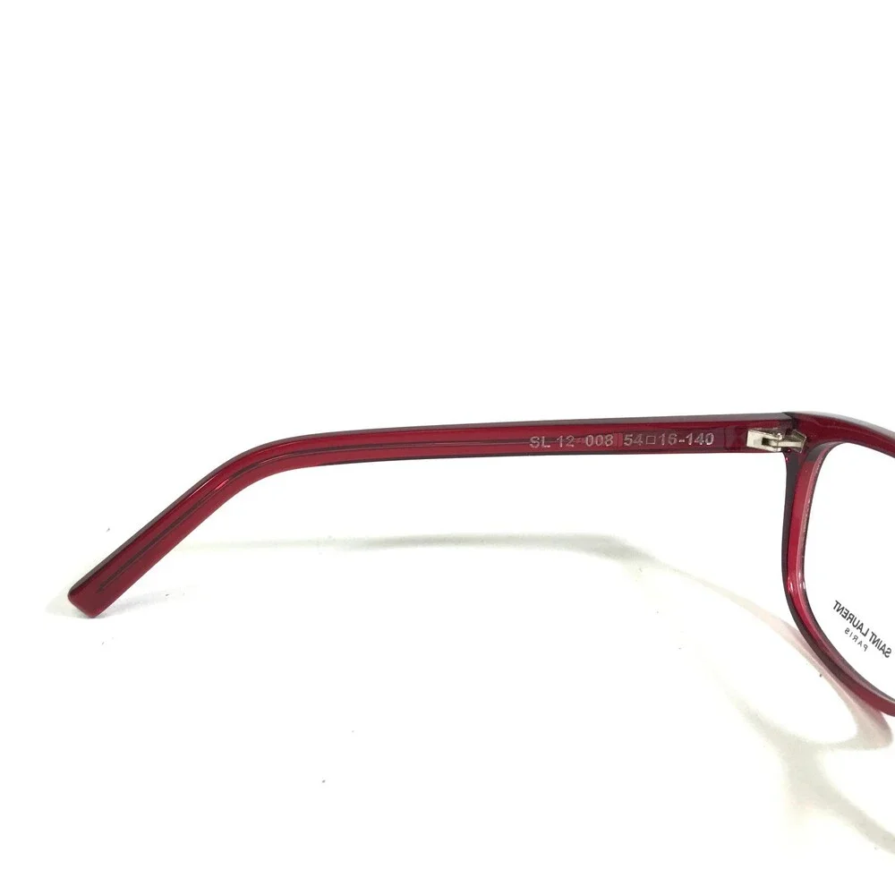 Saint Laurent Eyeglasses Frames SL12 008 Clear Red Square Full Rim 54-16-140